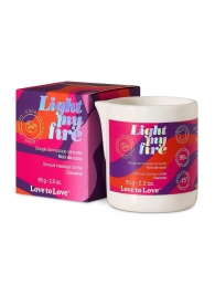 Массажная свеча Light My Fire Coconut с ароматом кокоса - 65 гр. - Love to Love - купить с доставкой в Ульяновске
