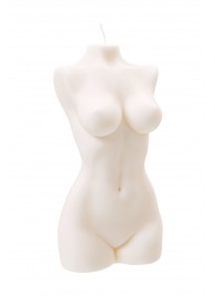 Белая интерьерная свеча в форме женского торса - 850 гр. - Pecado - купить с доставкой в Ульяновске