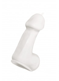 Белая свеча в форме пениса - 47 гр. - Pecado - купить с доставкой в Ульяновске