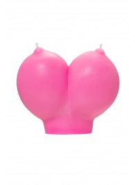 Розовая свеча «Сиськи» - 150 гр. - Pecado - купить с доставкой в Ульяновске