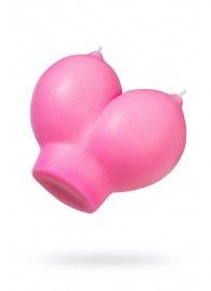 Розовая свеча «Сиськи» - 150 гр. - Pecado - купить с доставкой в Ульяновске