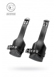 Черные подвесы с белой строчкой - Pecado - купить с доставкой в Ульяновске