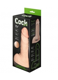 Телесный фаллоудлинитель с мошонкой Cock Next - 19 см. - LOVETOY (А-Полимер) - в Ульяновске купить с доставкой