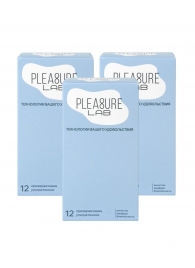 Набор из 3 упаковок ультратонких презервативов Pleasure Lab (по 12 шт.) - Pleasure Lab - купить с доставкой в Ульяновске