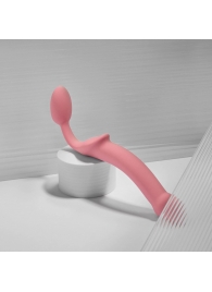 Розовый безремневой страпон Strap-on-me Semi-Realistic Bendable Strap-On size M - Strap-on-me - купить с доставкой в Ульяновске