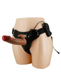 Мужской полый страпон с вибрацией Marion - Baile - купить с доставкой в Ульяновске