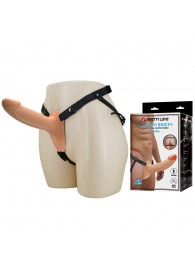 Телесный полый мужской страпон London - 16,8 см. - Baile - купить с доставкой в Ульяновске