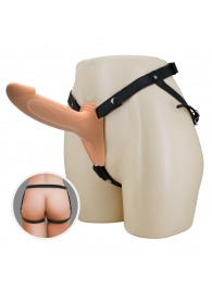 Телесный полый мужской страпон London - 16,8 см. - Baile - купить с доставкой в Ульяновске