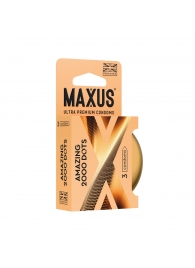 Точечные презервативы MAXUS 2000 Amazing Dots с железным кейсом - 3 шт. - Maxus - купить с доставкой в Ульяновске