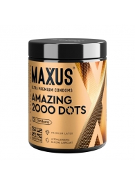 Точечные презервативы MAXUS 2000 Amazing Dots с железным кейсом - 12 шт. - Maxus - купить с доставкой в Ульяновске