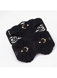 Фигурный набор для БДСМ-игр с узорами и золотистой фурнитурой - Crazy Handmade - купить с доставкой в Ульяновске