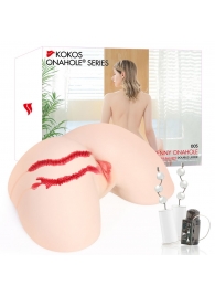 Мастурбатор-полуторс с двойным слоем материала и вибрацией Jenny Onahole Real Hips - KOKOS - в Ульяновске купить с доставкой