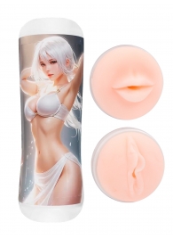 Двусторонний мастурбатор в колбе аниме - вагина и ротик - Tokyo Style - в Ульяновске купить с доставкой