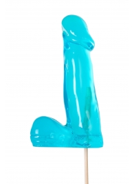 Голубой леденец в форме члена со вкусом блю кюрасао - 173 гр. - Sosuчki - купить с доставкой в Ульяновске