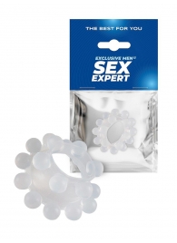 Эластичное эрекционное кольцо с двумя рядами шариков - Sex Expert - в Ульяновске купить с доставкой