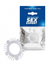 Эластичное эрекционное кольцо с шишечками и шипами - Sex Expert - в Ульяновске купить с доставкой