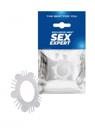 Эластичное эрекционное кольцо с шипиками и шариками - Sex Expert - в Ульяновске купить с доставкой