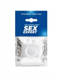 Эластичное эрекционное кольцо с шипиками и шариком - Sex Expert - в Ульяновске купить с доставкой