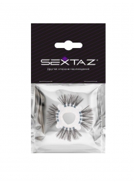 Эластичное эрекционное кольцо с черными «ресничками» - Sextaz - в Ульяновске купить с доставкой