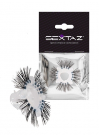 Эластичное эрекционное кольцо с черными «ресничками» - Sextaz - в Ульяновске купить с доставкой