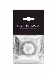 Эластичное эрекционное кольцо с длинными черными «ресничками» - Sextaz - в Ульяновске купить с доставкой