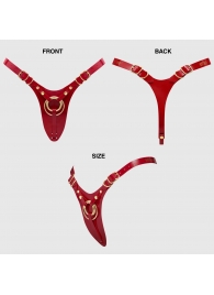 Красный пояс для фиксации насадок Strap-On-Me Leatherette Harness Fabulous - Strap-on-me - купить с доставкой в Ульяновске