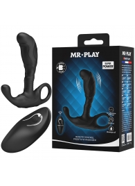 Черный изогнутый массажёр простаты с вибрацией и пультом ДУ - Baile - в Ульяновске купить с доставкой