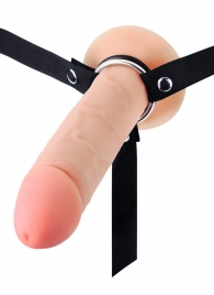 Мужской полый страпон на регулируемых ремешках - 22 см. - Sex Expert - купить с доставкой в Ульяновске