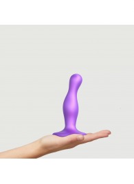 Фиолетовая насадка Strap-On-Me Dildo Plug Curvy size S - Strap-on-me - купить с доставкой в Ульяновске