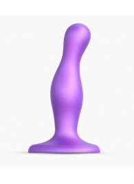 Фиолетовая насадка Strap-On-Me Dildo Plug Curvy size S - Strap-on-me - купить с доставкой в Ульяновске