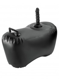 Черное надувное кресло с платформой для фиксации дилдо Body Dock Inflatable Love Seat - Pipedream - купить с доставкой в Ульяновске