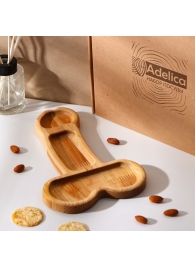 Деревянное блюдо для подачи в форме члена (25 х 16,5 х 1,7 см) - Сима-Ленд - купить с доставкой в Ульяновске