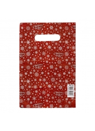 Красный подарочный новогодний пакет с вырубной ручкой (20х30 см) - Сима-Ленд - купить с доставкой в Ульяновске