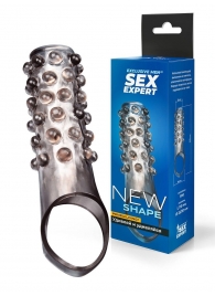 Дымчатая насадка на пенис с выпуклостями - 11 см. - Sex Expert - в Ульяновске купить с доставкой