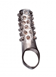 Дымчатая насадка на пенис с выпуклостями - 11 см. - Sex Expert - в Ульяновске купить с доставкой