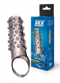Дымчатая насадка на пенис с шипами и выпуклостями - 12 см. - Sex Expert - в Ульяновске купить с доставкой