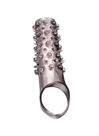 Дымчатая насадка на пенис с шипами и выпуклостями - 12 см. - Sex Expert - в Ульяновске купить с доставкой