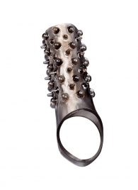 Дымчатая насадка на пенис с шипами и выпуклостями - 12,5 см. - Sex Expert - в Ульяновске купить с доставкой