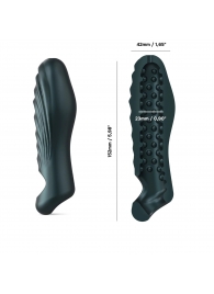 Серая силиконовая насадка на пенис с подхватом Manwan Ryzer - Manwan - в Ульяновске купить с доставкой