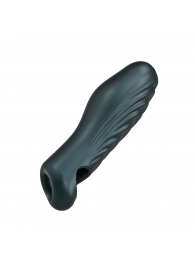 Серая силиконовая насадка на пенис с подхватом Manwan Ryzer - Manwan - в Ульяновске купить с доставкой