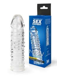 Прозрачная закрытая насадка на пенис - 17 см. - Sex Expert - в Ульяновске купить с доставкой