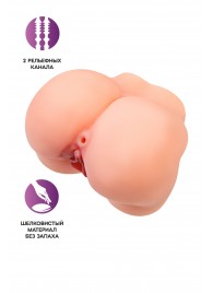 Реалистичный мастурбатор в форме попки с 2 любовными входами - No Name - в Ульяновске купить с доставкой