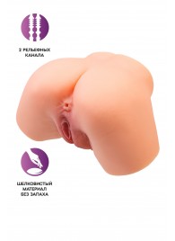 Телесный реалистичный мастурбатор-полуторс с 2 любовными входами - No Name - в Ульяновске купить с доставкой