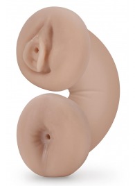 Телесный люминесцентный двусторонний мастурбатор Tasha - Blush Novelties - в Ульяновске купить с доставкой