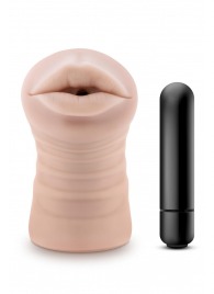 Телесный мастурбатор-ротик Nicole Vibrating Masturbator - Blush Novelties - в Ульяновске купить с доставкой