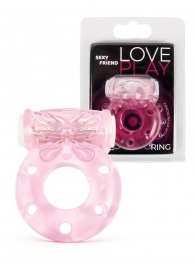 Розовое эрекционное виброкольцо с бабочкой - 1137 - в Ульяновске купить с доставкой
