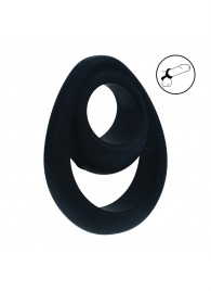 Черное эрекционное кольцо Double Ergo Silicone Cockring - Shots Media BV - в Ульяновске купить с доставкой