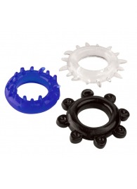 Набор из 3 эрекционных колец разного цвета и рельефа - Boys of Toys - в Ульяновске купить с доставкой