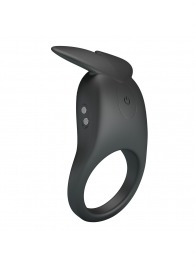 Черное перезаряжаемое виброкольцо Carlton - Baile - в Ульяновске купить с доставкой