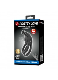 Черное перезаряжаемое виброкольцо Goodwin - Baile - в Ульяновске купить с доставкой